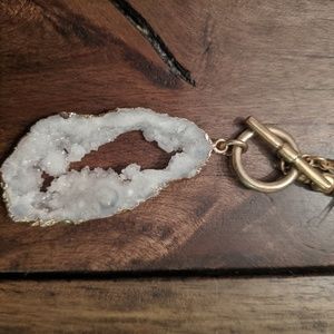 Long druzy necklace